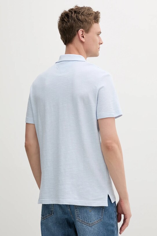 Bavlnené polo tričko Tommy Hilfiger MW0MW38482 modrá SS25