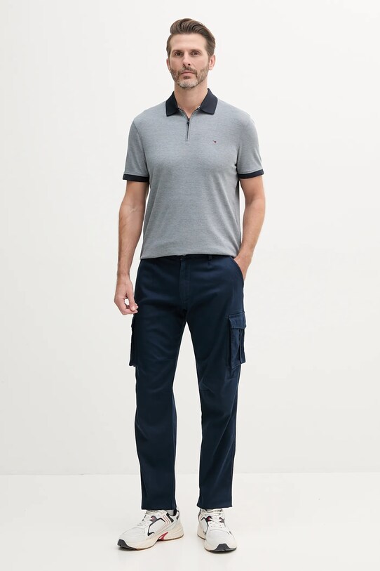 Polo tričko Tommy Hilfiger MW0MW38492 šedá SS25