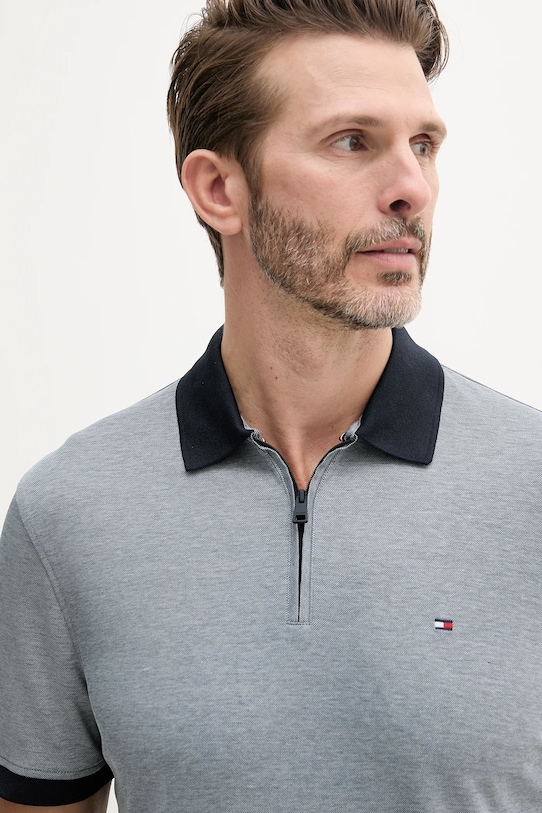 Polo tričko Tommy Hilfiger šedá MW0MW38492