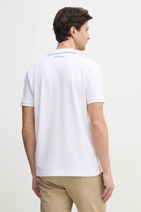 Îmbrăcăminte Red Bull Racing x Pepe Jeans tricou polo TIPPED LOGO POLO RM540013 alb