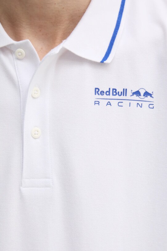 Red Bull Racing x Pepe Jeans tricou polo TIPPED LOGO POLO RM540013 alb