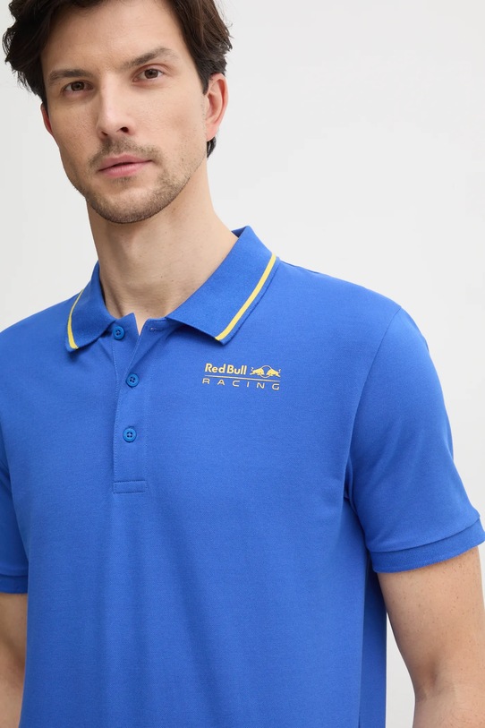 Red Bull Racing x Pepe Jeans tricou polo TIPPED LOGO POLO albastru RM540013