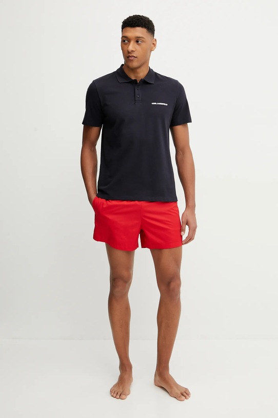 Karl Lagerfeld pamut póló A2M46036 sötétkék SS25