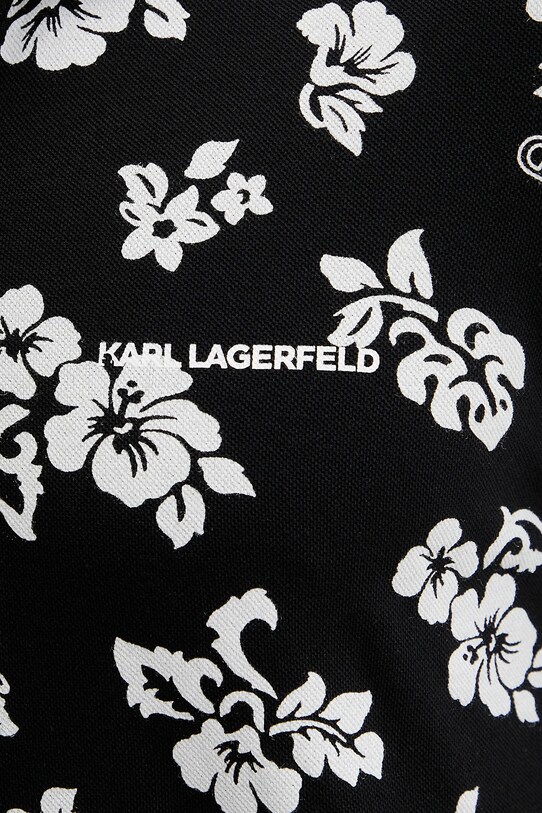 Karl Lagerfeld pamut póló A2M46036 fekete