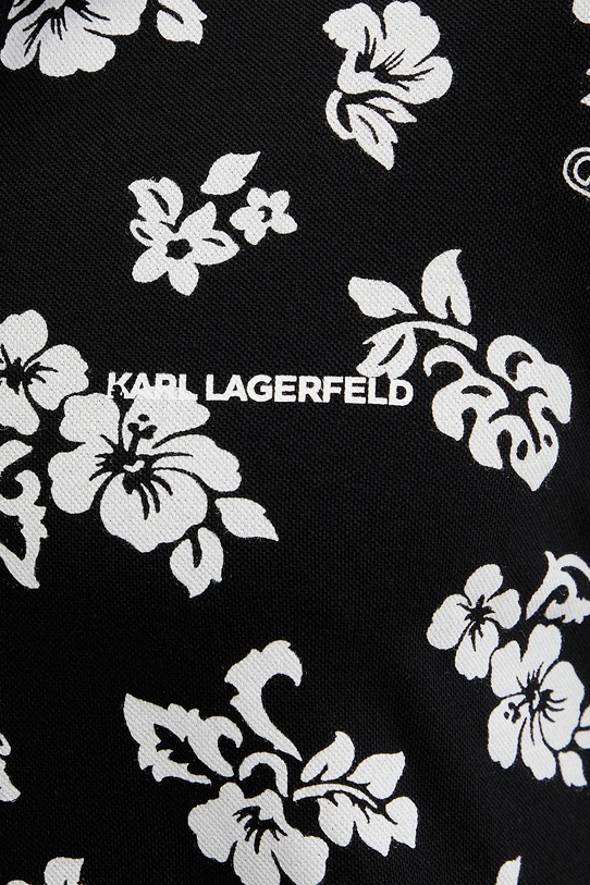 Karl Lagerfeld polo de bumbac A2M46036 negru