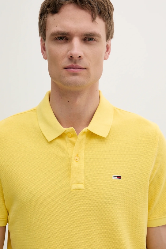 Oblečenie Bavlnené polo tričko Tommy Jeans DM0DM20226 žltá