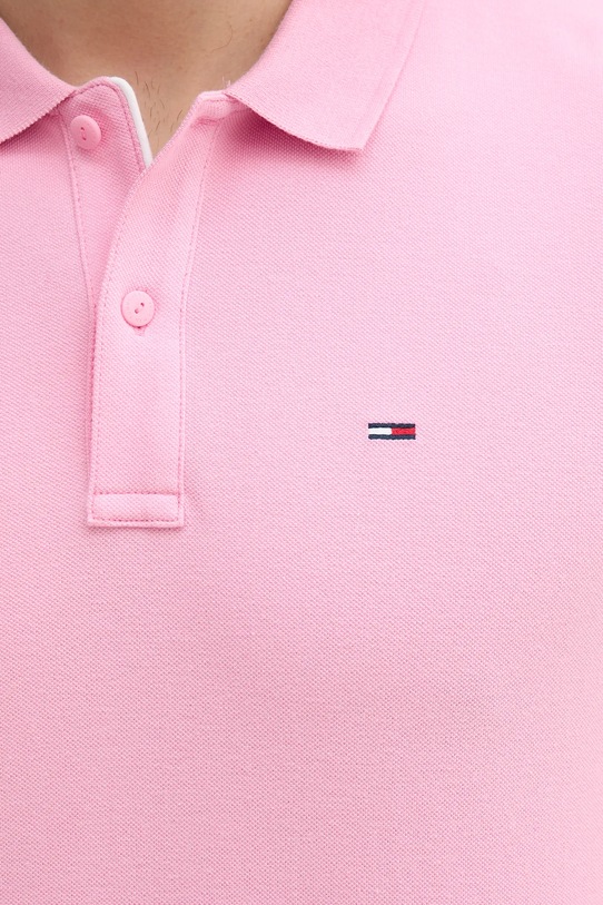Tommy Jeans polo bawełniane DM0DM20676 różowy