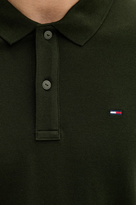 Tommy Jeans polo męskie bawełniane DM0DM20676 zielony