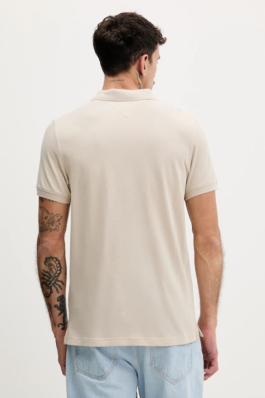 Odzież Tommy Jeans polo bawełniane DM0DM20676 beżowy