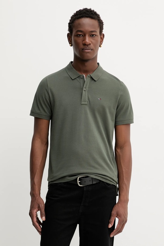Tommy Jeans polo de bumbac regular verde DM0DM20676