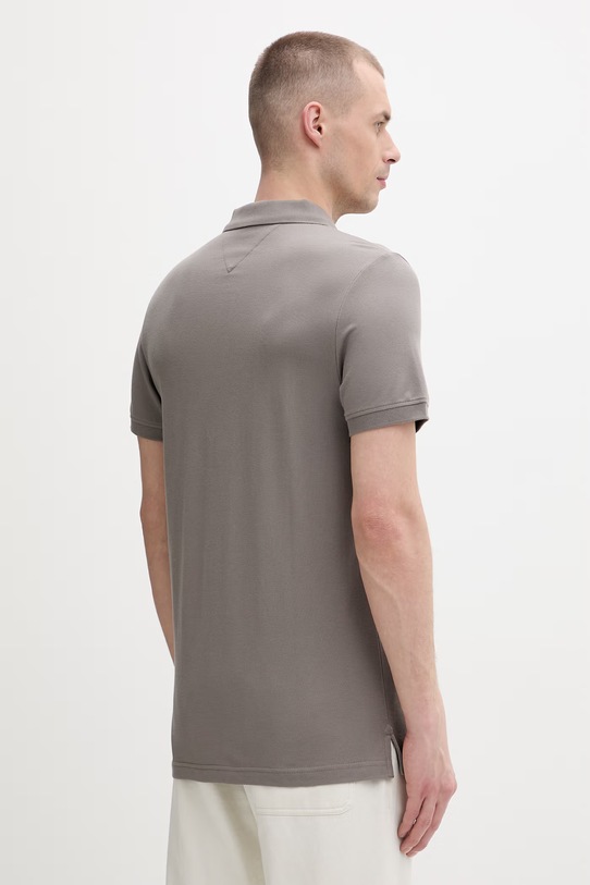 Odzież Tommy Jeans polo męskie bawełniane DM0DM20676 brązowy