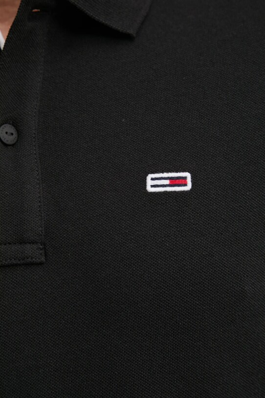 Бавовняне поло Tommy Jeans DM0DM20676 чорний