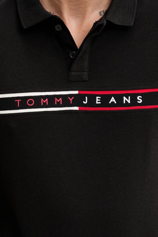 Tommy Jeans polo de bumbac DM0DM20916 negru