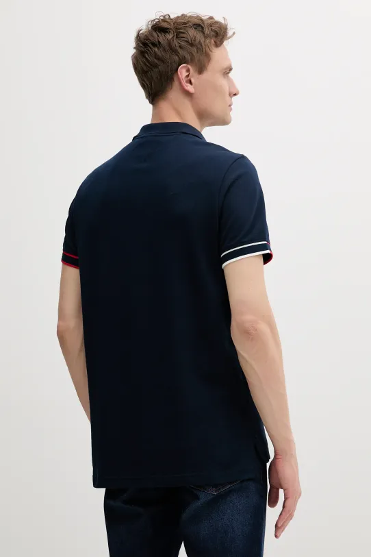 Tommy Jeans polo bawełniane DM0DM21306 granatowy SS25