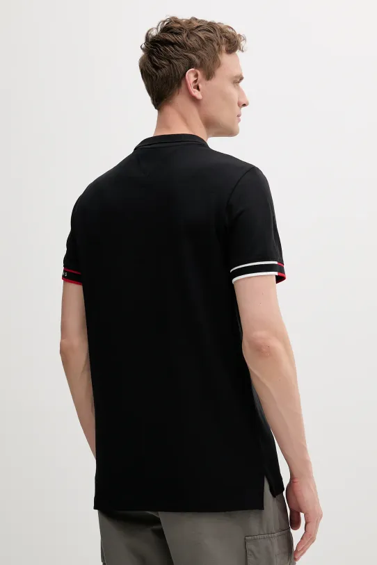 Бавовняне поло Tommy Jeans DM0DM21306 чорний SS25