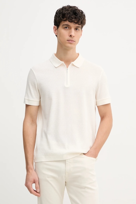 Joop! polo bawełniane bawełna beżowy 30045546