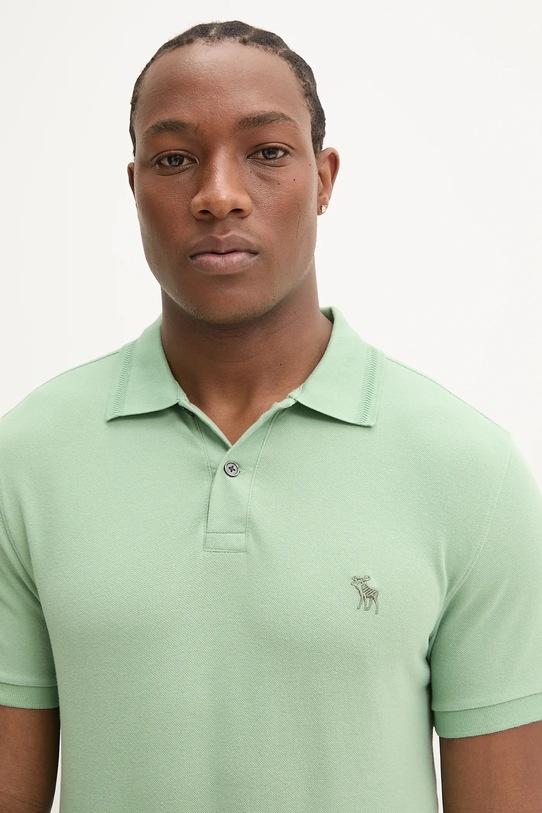 Abercrombie & Fitch tricou polo KI124.5167.300 verde SS25