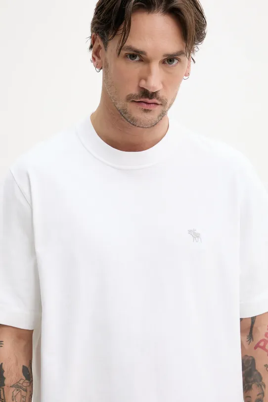 Abercrombie & Fitch t-shirt bawełniany biały KI124.5181.100