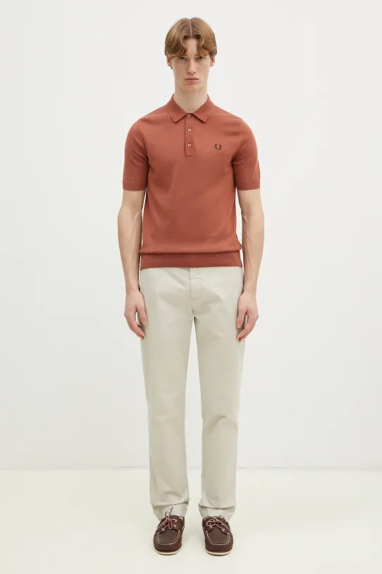 Fred Perry cotton jumper K9725.324 orange