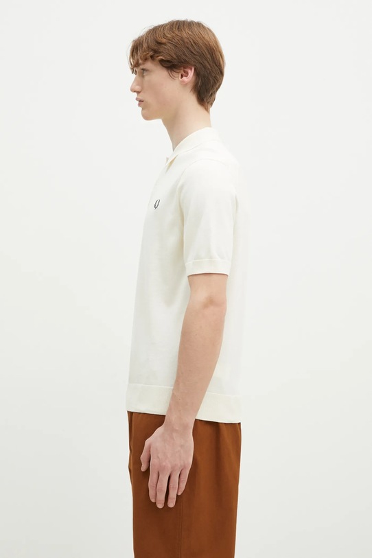 Βαμβακερό μπλουζάκι πόλο Fred Perry K9725.560 μπεζ SS25