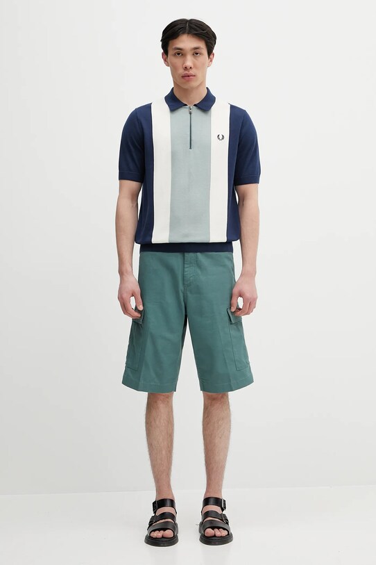 Bavlněné polo tričko Fred Perry K9728.Y90 tyrkysová