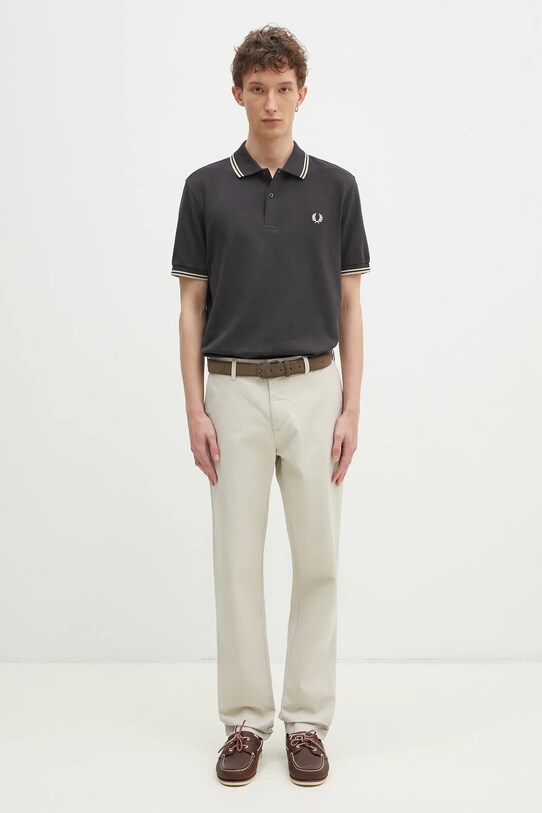 Fred Perry cotton polo shirt M3600.V56 gray