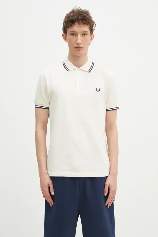 Хлопковое поло Fred Perry хлопок бежевый M3600.Y24