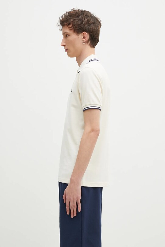 Хлопковое поло Fred Perry M3600.Y24 бежевый SS25