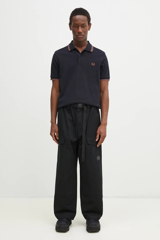 Bavlněné polo tričko Fred Perry M3600.Y31 námořnická modř
