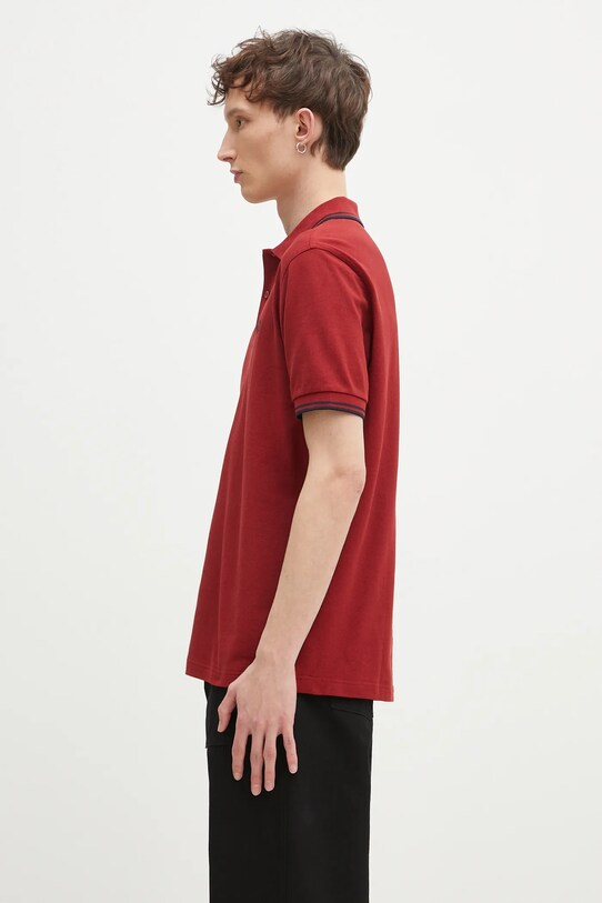 Fred Perry cotton polo shirt M3600.Y35 maroon SS25