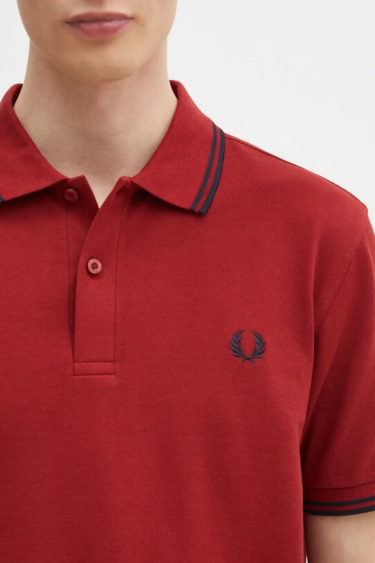 Fred Perry cotton polo shirt maroon M3600.Y35