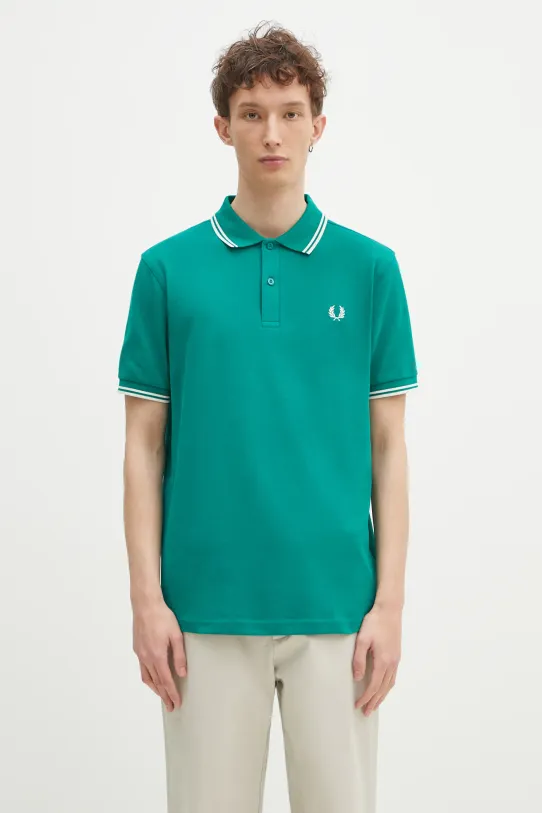 Fred Perry polo bawełniane bawełna zielony M3600.Y37