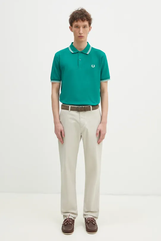 Fred Perry polo bawełniane M3600.Y37 zielony