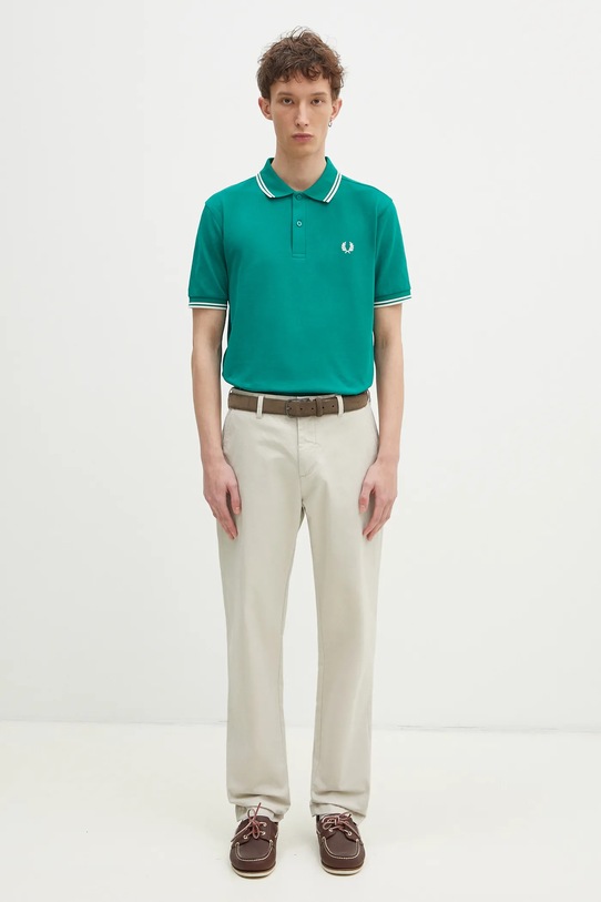 Fred Perry polo bawełniane M3600.Y37 zielony