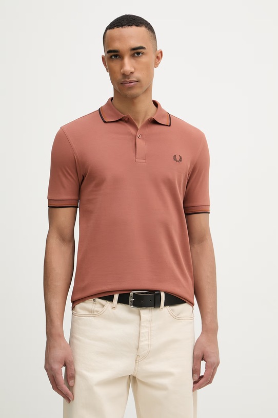 Fred Perry polo męskie bawełniane pomarańczowy M3600.Y39