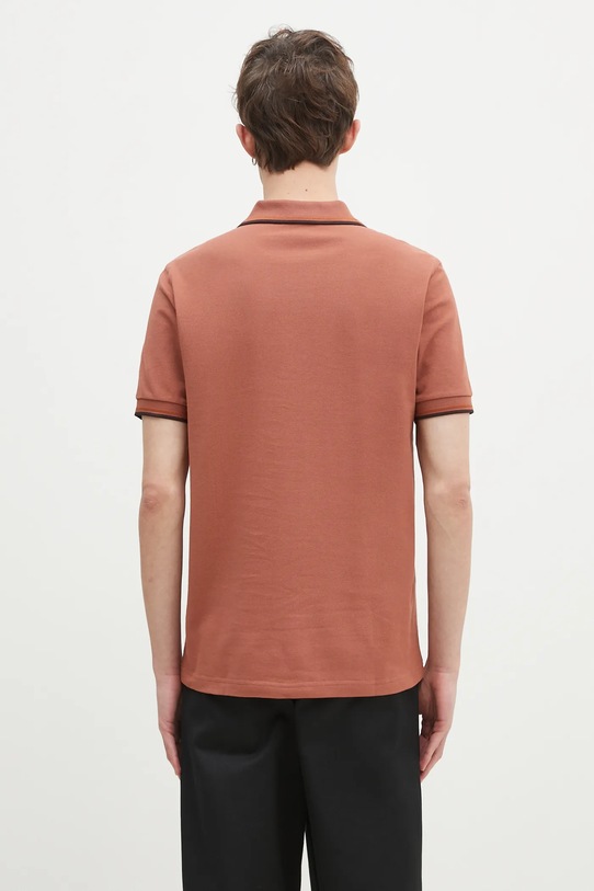 Odzież Fred Perry polo bawełniane M3600.Y39 pomarańczowy