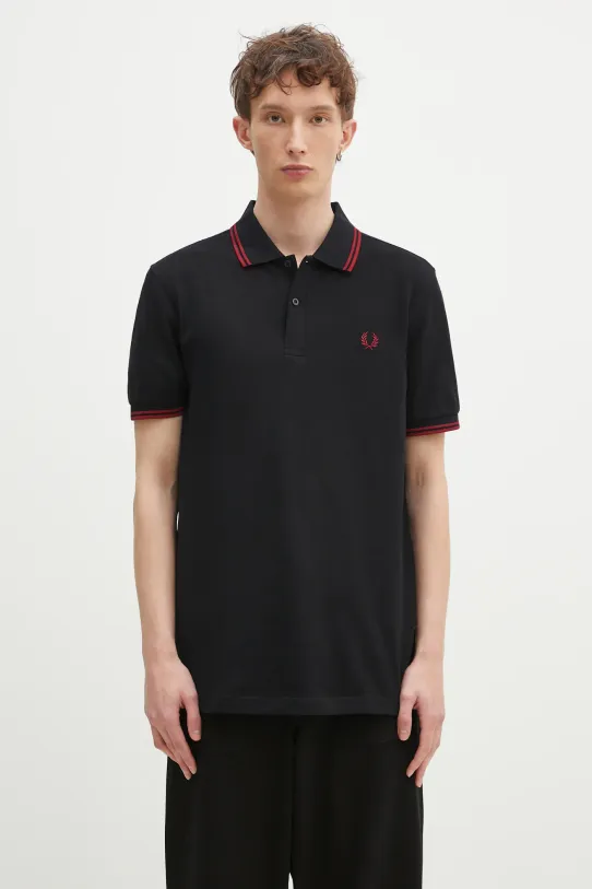 Fred Perry polo bawełniane bawełna czarny M3600.Y42