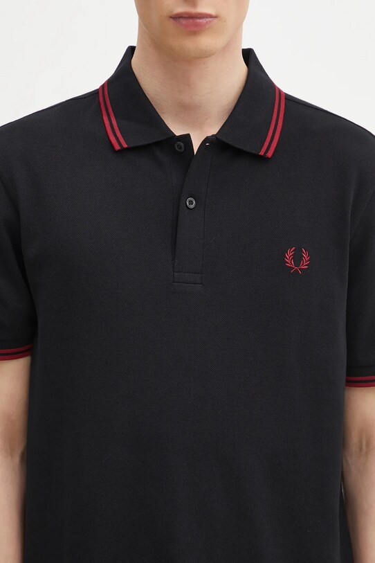 Fred Perry cotton polo shirt black M3600.Y42