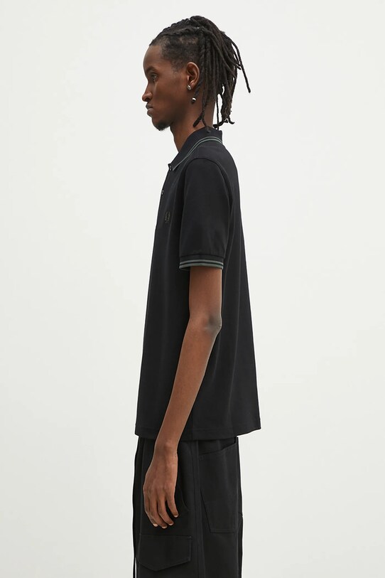 Fred Perry cotton polo shirt M3600.Y43 black SS25