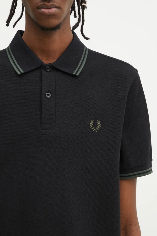 Fred Perry cotton polo shirt black M3600.Y43