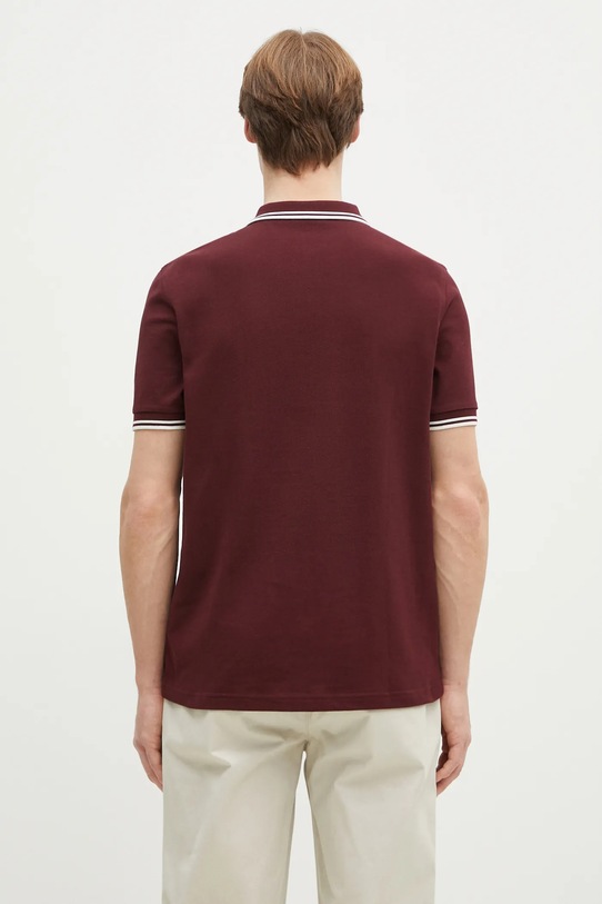 Odzież Fred Perry polo bawełniane M3600.597 bordowy