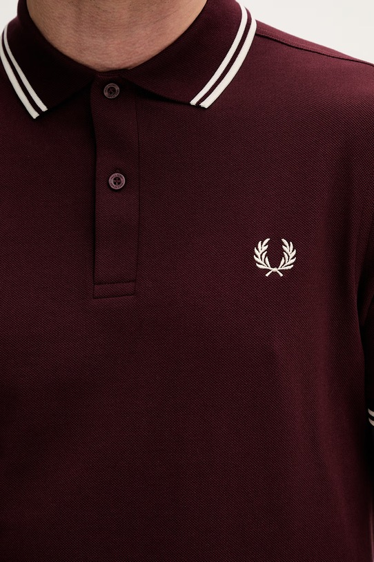 Fred Perry polo bawełniane M3600.597 bordowy