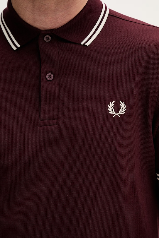 Fred Perry polo bawełniane M3600.597 bordowy
