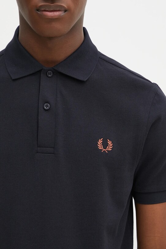 Bavlněné polo tričko Fred Perry námořnická modř M6000.Y31