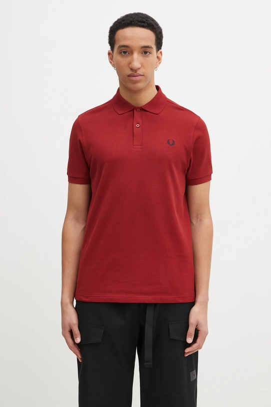 Fred Perry cotton polo shirt cotton maroon M6000.Y35