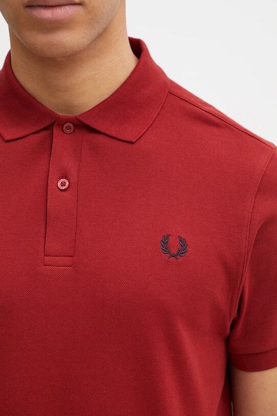 Fred Perry cotton polo shirt maroon M6000.Y35