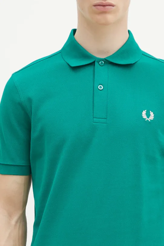 Βαμβακερό μπλουζάκι πόλο Fred Perry πράσινο M6000.Y37