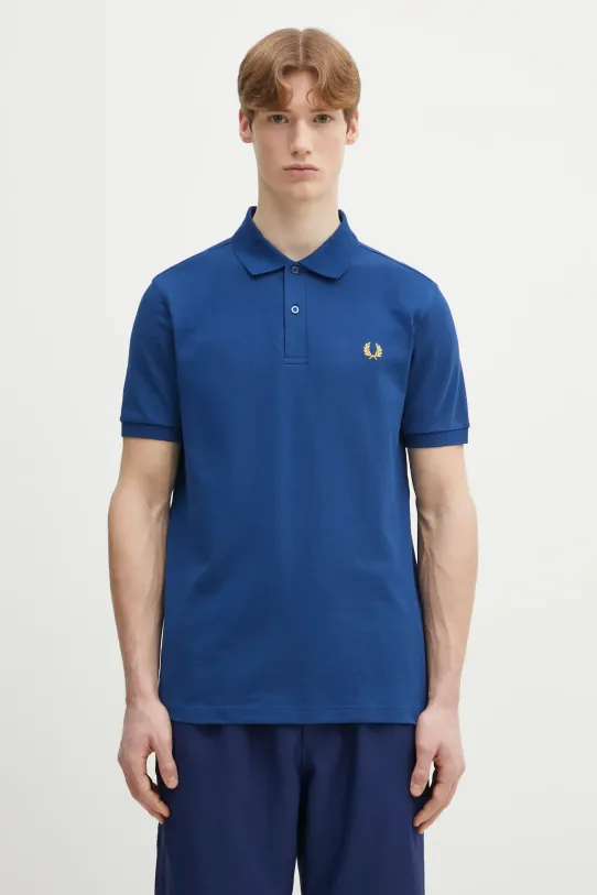 Fred Perry polo bawełniane gładkie niebieski M6000.Y47