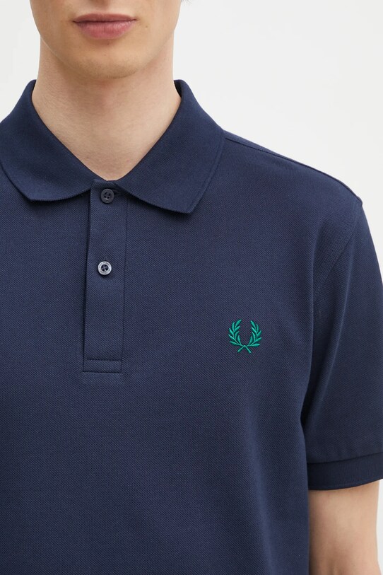 Хлопковое поло Fred Perry тёмно-синий M6000.Y49