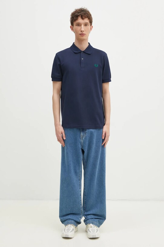 Хлопковое поло Fred Perry M6000.Y49 тёмно-синий